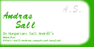 andras sall business card